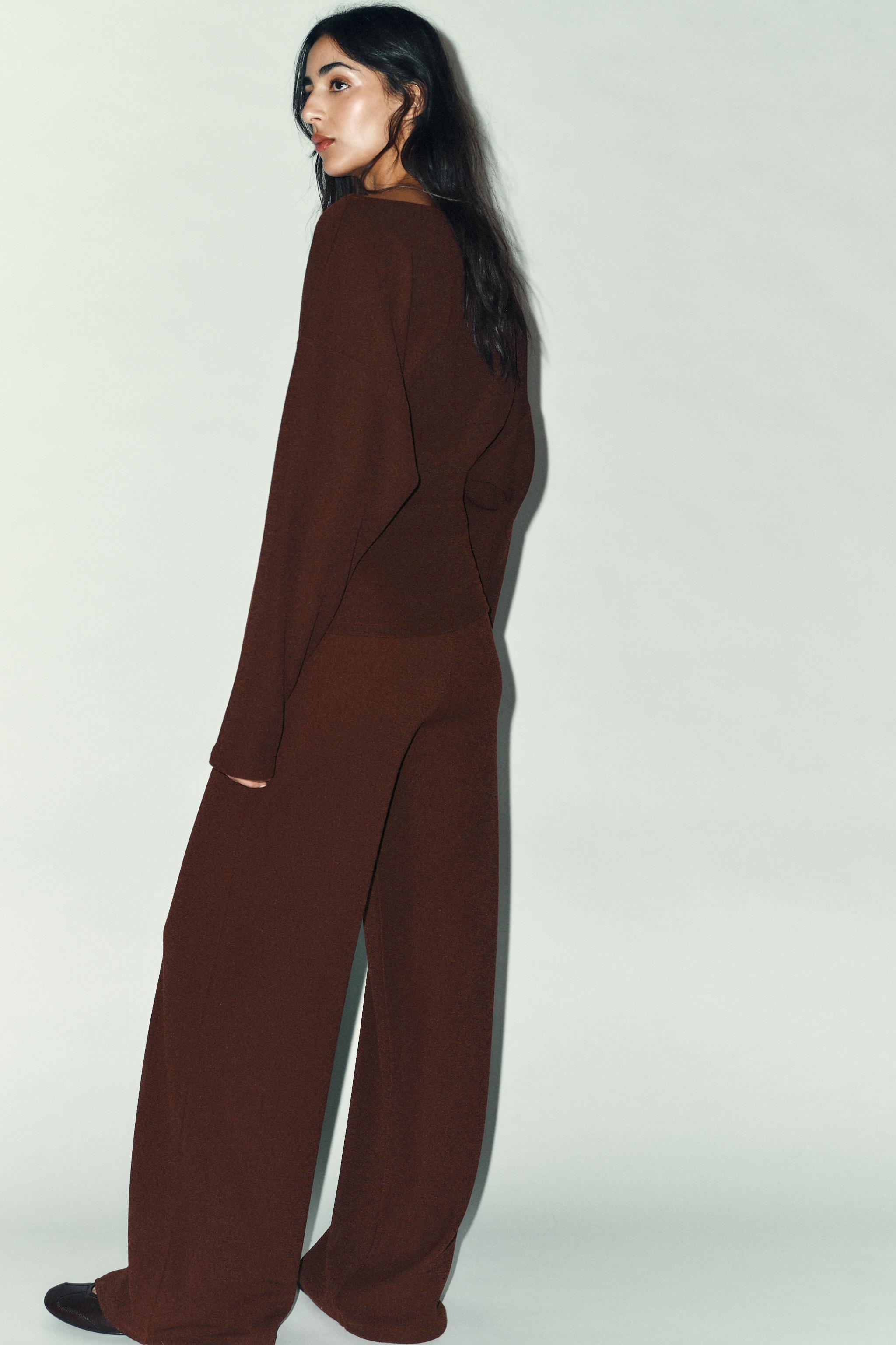 PANTALON LARGE TEXTURÉ